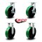 Service Caster 12 Inch Heavy Duty Green Poly on Cast Iron Wheel Caster Brakes 2 Rigid SCC, 2PK SCC-KP92S1230-PUR-GB-SLB-2-R-2 - alternate 1
